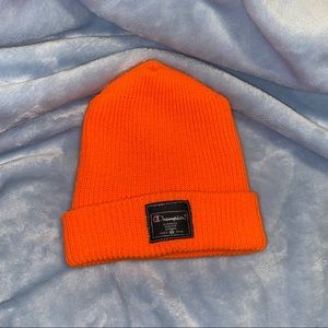 NWOT Champion Neon Orange Beanie